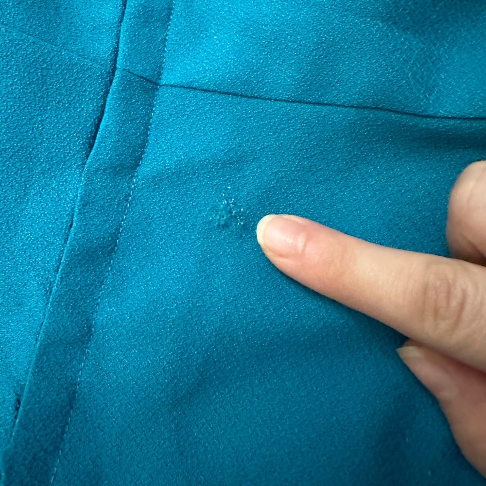 Vintage 70’s Maxi Embroidered Turquoise Sleeveless Dress - Picture 7 of 9